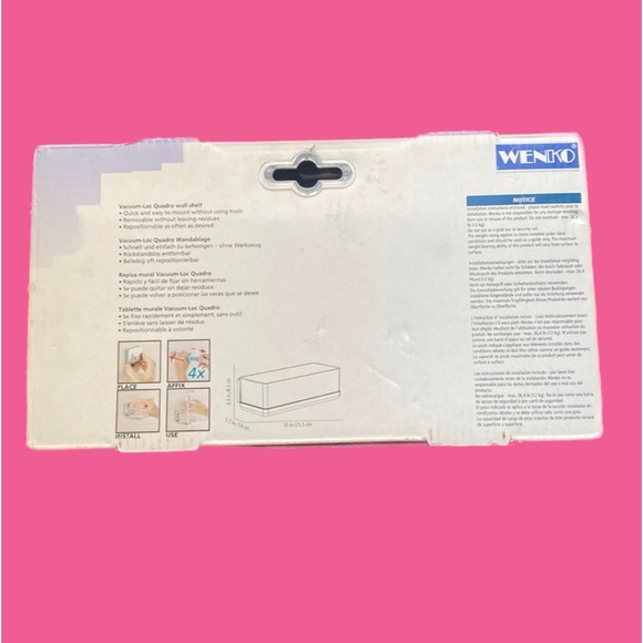 WENKO - Vacuum-Loc Wall Shelf Quadro - No Drilling Required - Picture 3 of 13